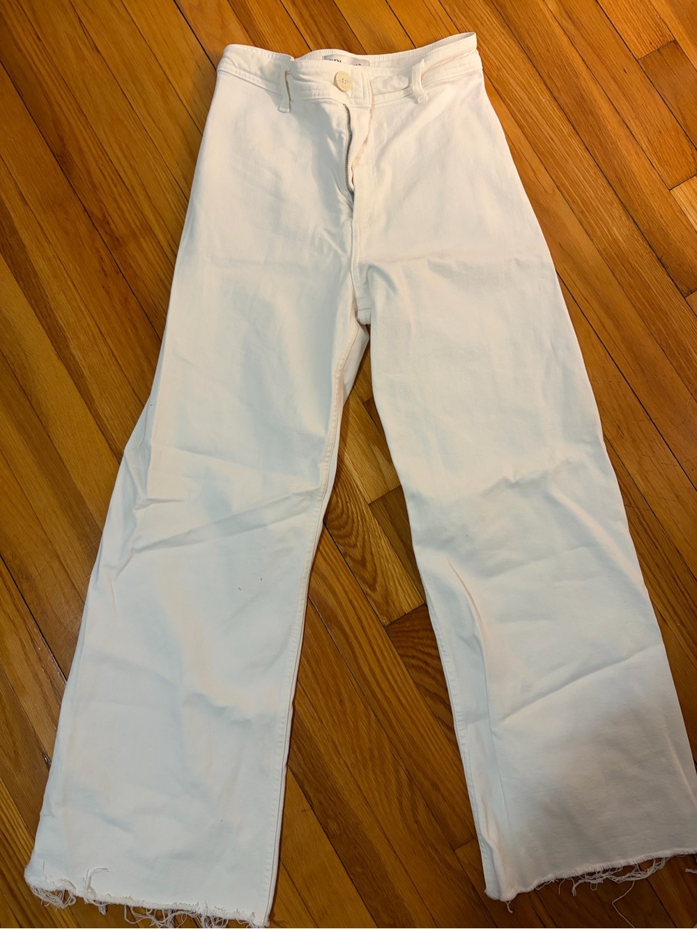 Zara White The Marine Straight Jeans